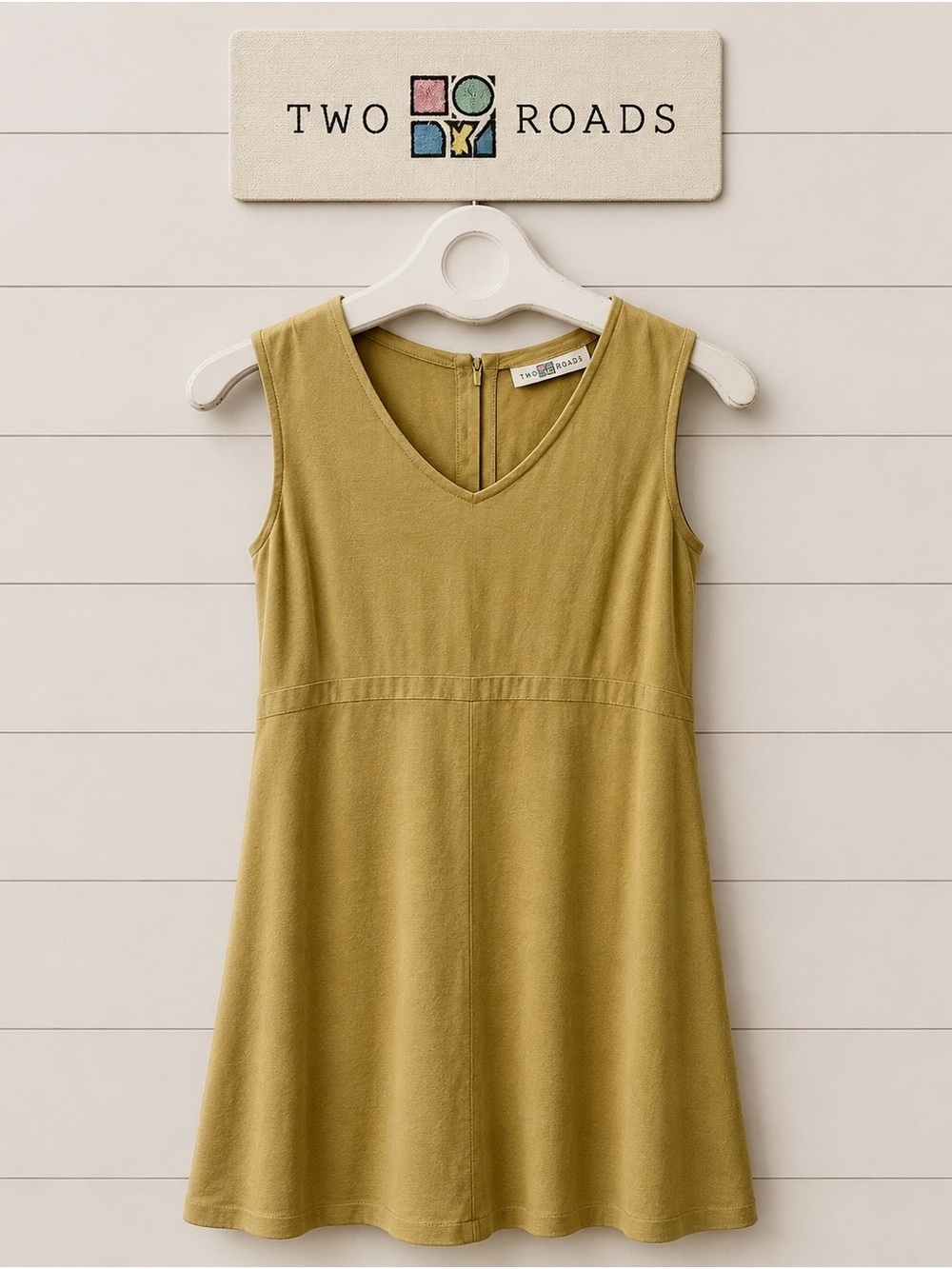VTG TWO ROADS – SLEEVELESS MUSTARD DRESS – EST. SIZE M